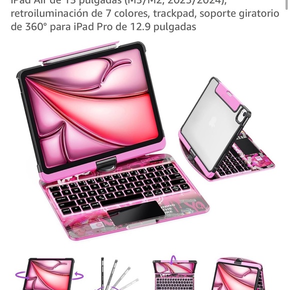 Pink Keyboard Case for iPad Pro 12.9\